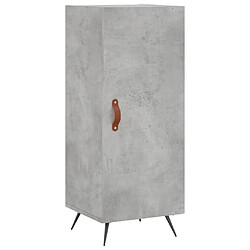 Maison Chic Buffet,Meuble de Rangement,commode pour salon,Cuisine Gris béton 34,5x34x180 cm Bois d'ingénierie -MN98692 pas cher