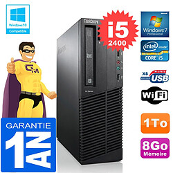 PC Lenovo M92p SFF Core I5-2400 Ram 8Go Disque 1 To Graveur DVD Wifi W7 - Occasion