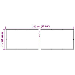 vidaXL Écran d'intimité de balcon aspect pierre de rebord gris PVC pas cher