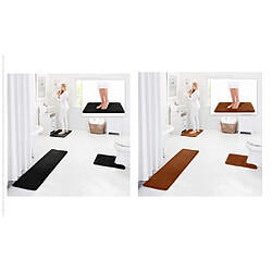 Avis LUUCOZK Tapis de bain antidérapants absorbants à séchage rapide, tapis de décoration de salle de bain-Borland-50 x 80cm