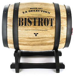 Totally Addict Distributeur de vin tonneau 5 litres Bistrot noir. Distributeur de vin tonneau 5 litres Bistrot noir