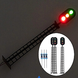 Ho Scale Railway Signal Light 3pcs Modèle 1:87