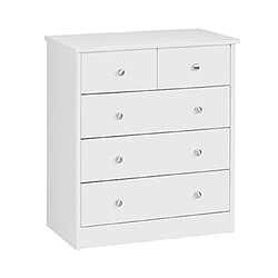 Mes Commode 5 tiroirs 60x35x70 cm blanc 