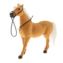 Modèle De Cheval Réaliste Modèle Animal Figurine Jouet Statue Ornement Marron Clair