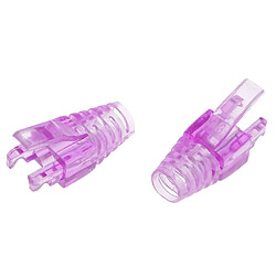 100-pack cat5e cat6 rj45 éthernet réseau câble anti-soulagement bottes violet