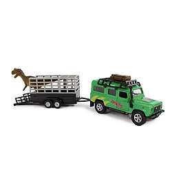 Kids Globe Land Rover 520178 Véhicule avec Dinosaure sur remorque, 29 cm