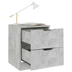 Acheter vidaXL Table de chevet gris béton 40x40x50 cm bois d’ingénierie