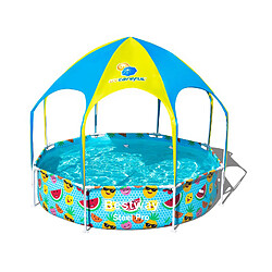 Piscine Hors-Sol Tubulaire pour Enfants Bestway Splash-In-Shade 244x51 cm avec Abri/Auvent