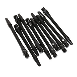 Avis 10 Pièces 53mm 2BA Fil Alliage D'aluminium Re-Grooved Dart Stems Arbres Noir