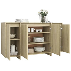 Acheter Maison Chic Buffet,Meuble de Rangement,commode pour salon,Cuisine chêne sonoma 135x41x75 cm bois d'ingénierie -MN93054