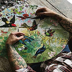 Acheter eeBoo Piece and Love colibris 500 piAces puzzle cercle rond