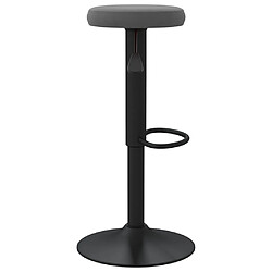 Acheter vidaXL Tabourets de bar lot de 2 gris foncé velours