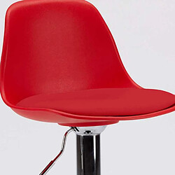 Superstool Tabouret haut bar et cuisine faux cuir Design New Orleans, Couleur: Rouge pas cher