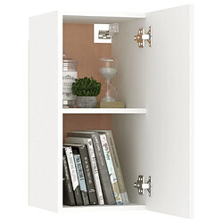 Maison Chic Ensemble de meubles TV 7 pcs | Banc TV Moderne pour salon | Meuble de Rangement - Blanc Aggloméré -MN45076 pas cher