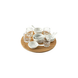 Ac-Deco Set appétitif - 14 pièces - Porcelaine et Bambou 