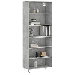 Avis Maison Chic Buffet,Meuble de Rangement,commode pour salon,Cuisine gris béton 69,5x32,5x180 cm bois d'ingénierie -MN20948