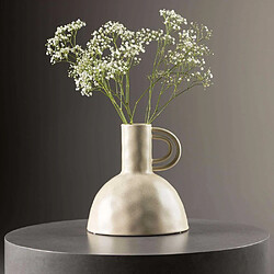 Venture Home Vase en grès Vivi beige et noir.