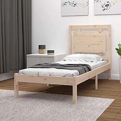 Maison Chic Lit Moderne Chambre - Cadre/structure de lit pour adulte bois massif 90x190 cm simple -MN60263