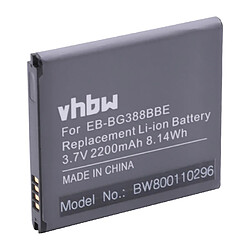 vhbw Li-Ion Batterie 2200mAh (3.85V) pour téléphone, smartphone Samsung SC-01H, SGH-N533, SM-G388, SM-G388D, SM-G388F comme EB-BG388BBE. 