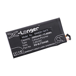 vhbw Batterie remplacement pour Samsung EB-BJ730ABE pour smartphone (3600mAh, 3,85V, Li-polymère)