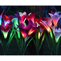 Lumière solaire de pelouse 3PCS lumière extérieure imperméable de simulation de lanterne de paysage de jardin