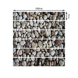 Wewoo Sticker 6 PCS DIY Creative Cobblestone Escaliers Autocollant Décoration de La Maison, Taille: 18 * 100 cm pas cher