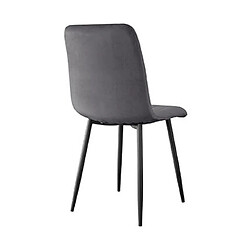 Mes Lot de 4 chaises repas en velours anthracite - VELVET pas cher