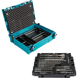 Coffret Makpac 17 pièces SDS-Plus forets, pics, burins MAKITA - B-52059