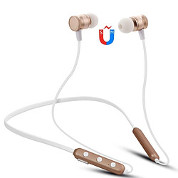 Wewoo Écouteur Bluetooth Oreillette à suspension à coude 4.2 BT-890prise en charge de la lecturede la musiquedu contrôle du volume et de la réponse Or