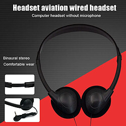 GUPBOO Stock sur la tête casque d'ordinateur sans micro antibruit sport MP3 casque filaire casque stéréo 