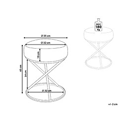 Avis Beliani Tabouret en bouclé gris PRESHO