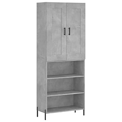 Maison Chic Buffet,Meuble de Rangement,commode pour salon,Cuisine Gris béton 69,5x34x180 cm Bois d'ingénierie -MN98498