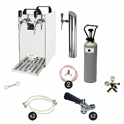 ich-zapfe Ensemble complet - Tireuse a biere - Kontakt 40 machine a biere, pompe a biere 2 lignes, 50 l/h, KEG:sans, KEG 2:Type S 