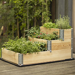 UPYARD Carré potager 3 niveaux Stepped Bed 120 x 80 x 58.5 cm.