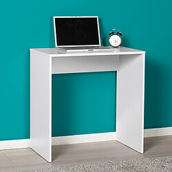 Avis Pegane Meuble du bureau, table de bureau en bois coloris blanc - longueur 72 x profondeur 52 cm