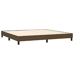 Acheter vidaXL Sommier à lattes de lit matelas et LED Marron foncé 200x200 cm