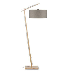 Good&Mojo ANDES-Lampadaire Bambou & Lin Naturel H176cm gris Good & Mojo