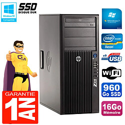 PC HP WorkStation Z210 Tour Xeon E3-1240 RAM 16Go SSD 960Go Graveur DVD Wifi W7 - Occasion