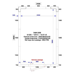 Chambre Froide et Congélateur L2400 mm - Combisteel