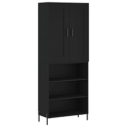 Maison Chic Buffet,Meuble de Rangement,commode pour salon,Cuisine Noir 69,5x34x180 cm Bois d'ingénierie -MN84057