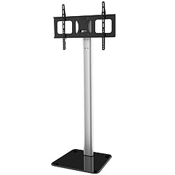 Techly ICA-TR11 Socle d'écrans Plats Pupitre à roulettes pour Panneau Plat Noir, Argent 177,8 cm (70``) - Socles d'écrans Plats (TV, 50 kg, 81,3 cm (32``), 177,8 cm (70``), 50 x 50 mm, 600 x 400 mm)