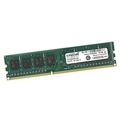 4Go RAM Crucial CT51264BA160BJ.C8FED DDR3 DIMM PC3-12800U 1600Mhz 1.5v CL11 - Occasion