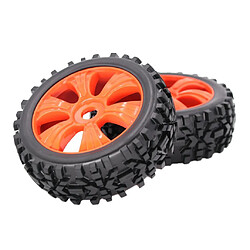 1: 8 Modèle De Véhicule De Buggy Rc Pièces De Rechange En Caoutchouc De Pneu De Ventilateur De Moyeu De Ventilateur De Roue Orange