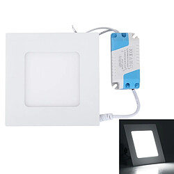 Wewoo 4W lumière blanche 8.5cm de panneau carré avec LED Driver, 20 SMD 2835, ca 85-265V, taille de découpe: 9.6cm