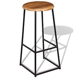 Avis vidaXL Tabourets de bar lot de 2 bois de teck massif