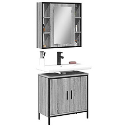 Maison Chic Armoire de Bain | Ensemble de 2 meubles salle de bain Sonoma gris -GKD12861