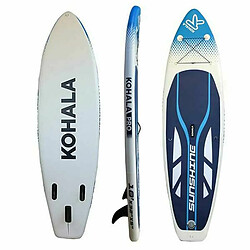 BigBuy Fun Planche de Paddle Surf Gonflable avec Accessoires Kohala Sunshine Blanc (305 x 81 x 12 cm)