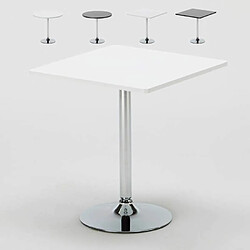 Ahd Amazing Home Design Bar Table ronde blanc carré noir 70x70 B