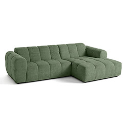 Lisa Design Ray - canapé d'angle droit - 4 places - en tissu texturé Ray - canapé d'angle droit - 4 places - en tissu texturé - Vert