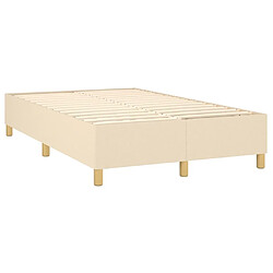 Acheter Maison Chic Lit Adulte - Lit simple Lit à sommier tapissier avec matelas moelleux - Meuble de Chambre - Crème 120x200 cm Tissu -MN57986